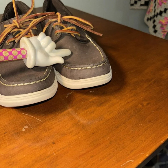 Polo Ralph Lauren Carrick Leather Boat Shoes Men's Size 8D Brown White Preppy - Picture 11 of 11